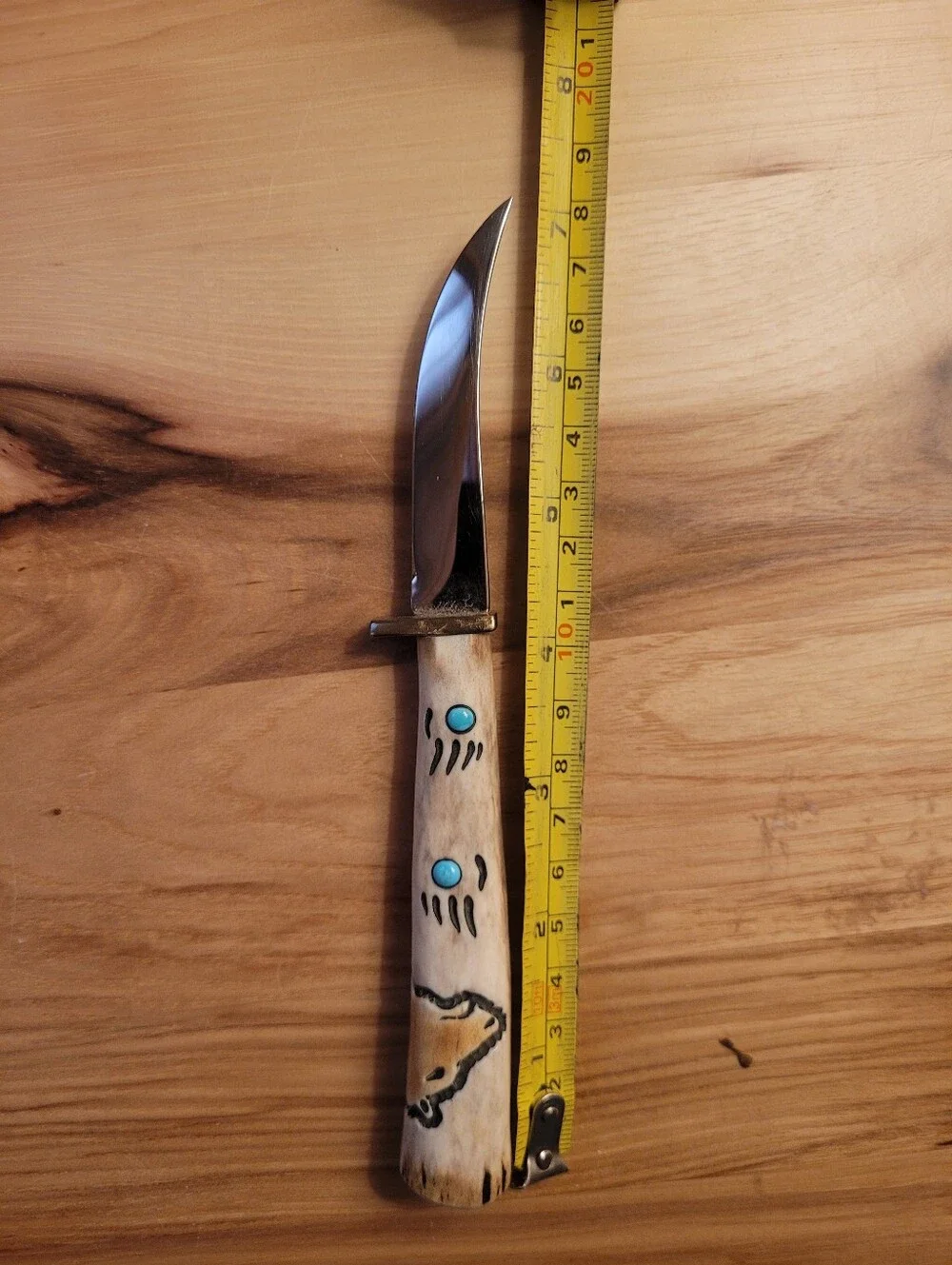 Handmade Antler Handle Knife Made By Award Winning Artist Ted Miller.